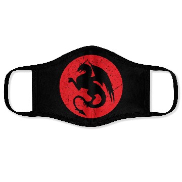 Discover Dragon, logo, warrior, crest, thrones, game Face Masks