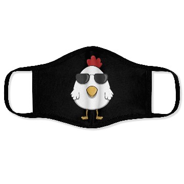 Discover Chicken cool sunglasses farm animal chickens hen Face Masks