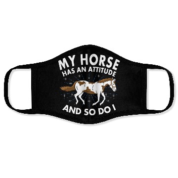 Discover Horse Horses Funny Gift Riding Gift Face Masks