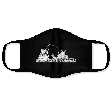 Discover Corn chopper chopping corn harvester farmer Face Masks