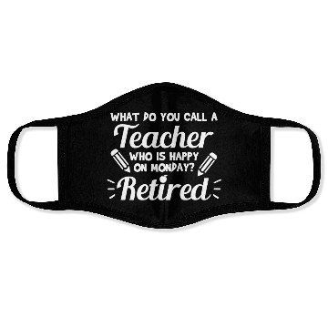 Discover Retired Teacher - Funny Retirement Gift Face Masks