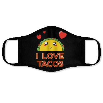 Discover I Love Tacos Face Masks