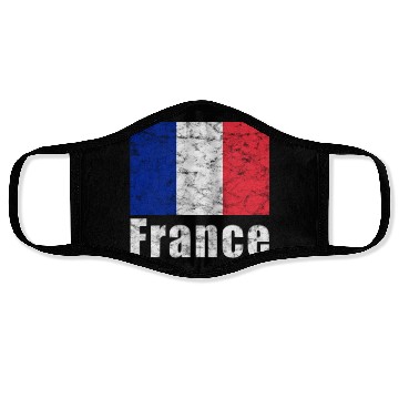 Discover France French Flag Vintage Face Masks