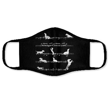 Discover Dachshund Music Face Masks