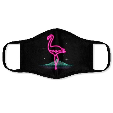 Discover Retro Flamingo Gift Idea Face Masks
