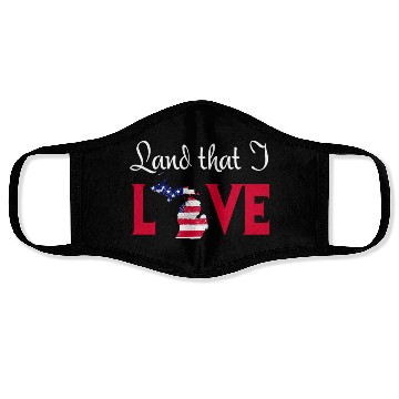 Discover Michigan USA Land That I Love Patriotic July 4th T Face Masks