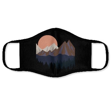 Discover Mountains Face Masks, Hiking, Camping Gift