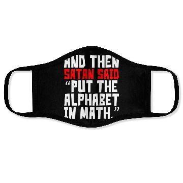 Discover Math Alphabet Humor Face Masks