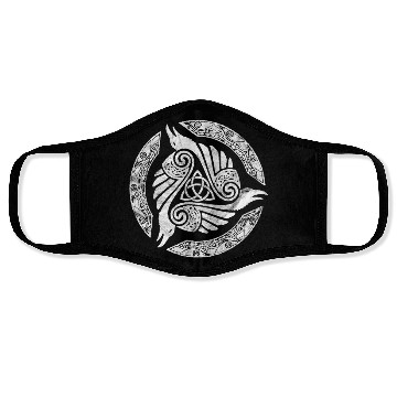 Discover Celtic Trinity Knot Crow Spiritual Mandala Face Masks