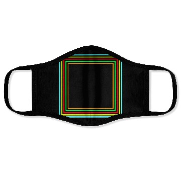Discover Geometric Square Colorful Design Face Masks