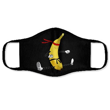 Discover Banana Split Funny Yellow Ripen Fruit Face Masks