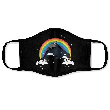 Discover Raccoon Trash Panda Funny Orca Killer Whale Gift Face Masks