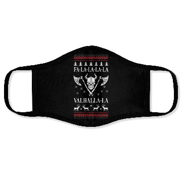Discover Ugly Christmas Viking Fa La La La La Valhalla La Face Masks