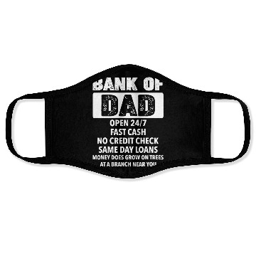 Discover The Bank Of Dad Money Grows On Trees Father's Day Face Masks