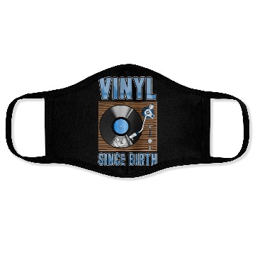 Discover Vinyl Since Birth Retro Pride Turntable Record Face Masks