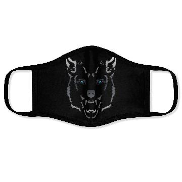 Discover Wolf Wolf Head Fenrir fenris Face Masks