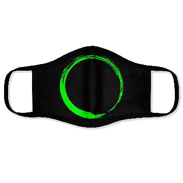 Discover Circle Design Green Face Masks