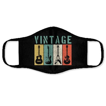 Discover Guitar Player Vintage Gift Face Masks