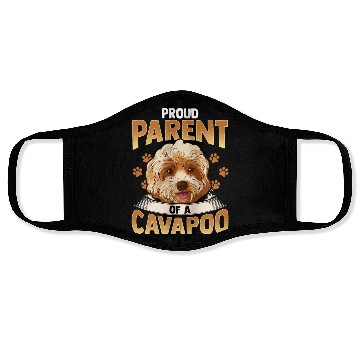 Discover Cavapoo Dog Cavoodle Dogs Poodle Cute Puppy Gift Face Masks