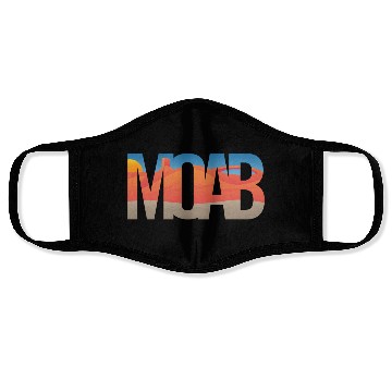 Discover Moab Utah Scenic Typography Face Masks