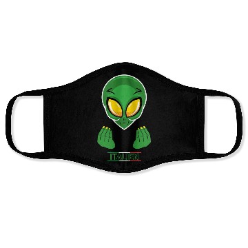 Discover Funny Alien Italian Italy Face Masks