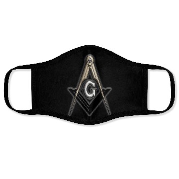 Discover Freemason Compass Metal White Sharp Face Masks