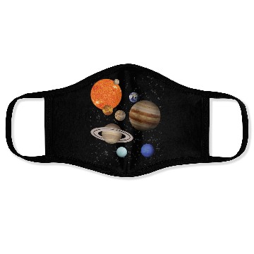 Discover realistic Solar System planet Outer Space Explorer Face Masks