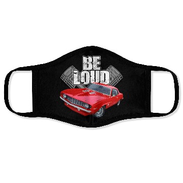 Discover be loud camaro Face Masks