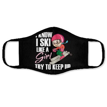 Discover Winter Ski Girl Face Masks