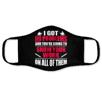 Discover Funny Math Teacher Gift College High School Face Masks