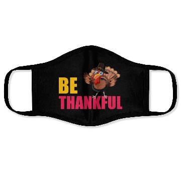 Discover Be Thankful Thanksgiving Turkey Face Masks