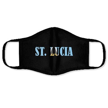 Discover St Lucia flag Face Masks