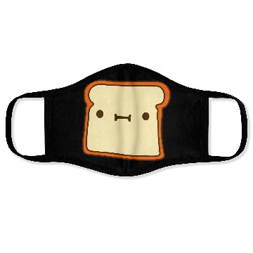 Discover toast bread slice bun sweet cute Face Masks