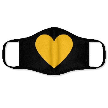 Discover yellow heart song Face Masks