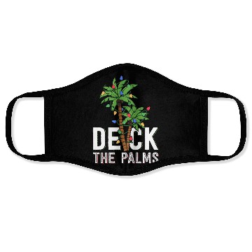 Discover Deck The Palm Tree Lights Tropical Hawaii Family Face Masks