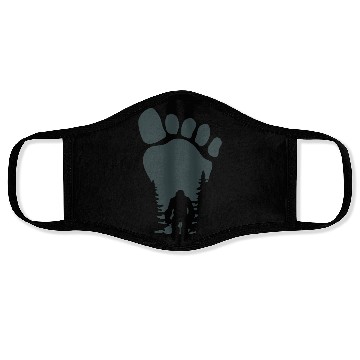 Discover Sasquatch Yeti Bigfoot Wild man Funny saying Face Masks