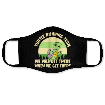 Discover Turtle Running Team Face Masks