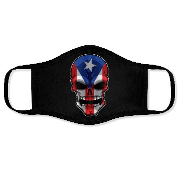 Discover Puerto Rican Skull - Puerto Rico Pride Flag Face Masks
