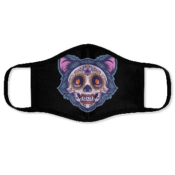 Discover Mexican skull cat Face Masks