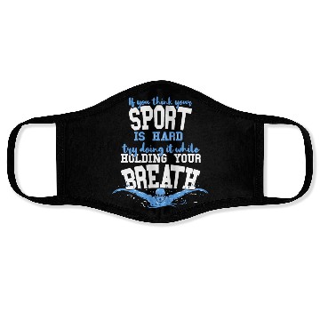 Discover Swimming Swim Gift Face Masks