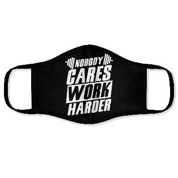 Discover Deadlifter Deadlifting Nobody cares work harder Face Masks