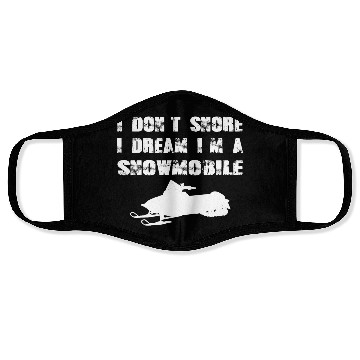 Discover Winter Snowmobile Engine Skiing Funny Fast Gift Face Masks