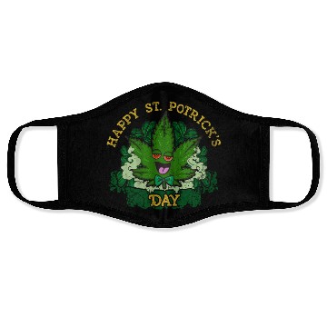 Discover Marijuana St Potricks Day 420 Weed St Patricks Face Masks