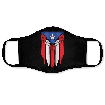 Discover Puerto Rico Flag - Boricua Raised Fists Face Masks