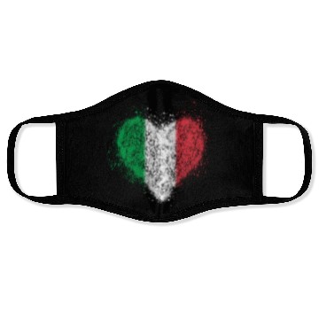 Discover Italian Heart Flag Vintage Face Masks