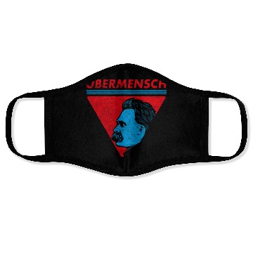 Discover Vintage Übermensch Nietzsche Philosophy Nihilism Face Masks