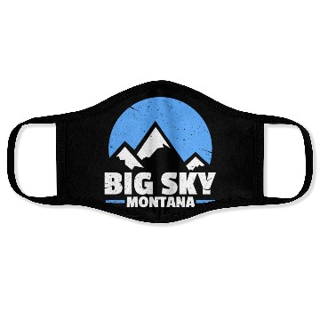 Discover Snowboarding Big Sky Montana Face Masks