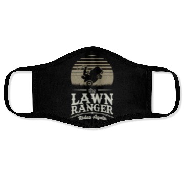 Discover Lawn Ranger Grass Lawn Mower Lone Pun Landscaper Face Masks