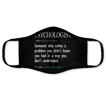 Discover Funny Psychologist Definition Face Masks Psychology Gift