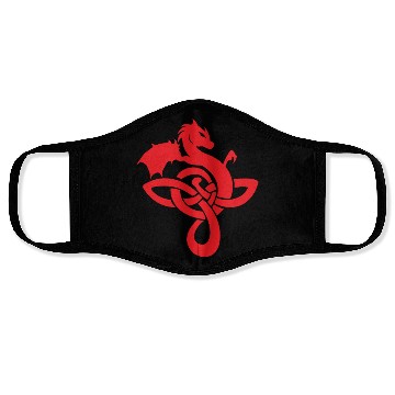 Discover Celtic Symbols Dragon Red Gift Idea Face Masks
